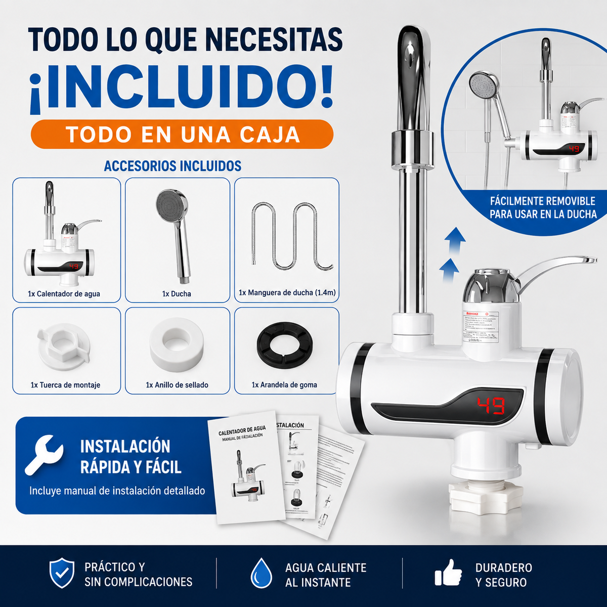 Purificador Pureza Absoluta y Calentador sin Electricidad
